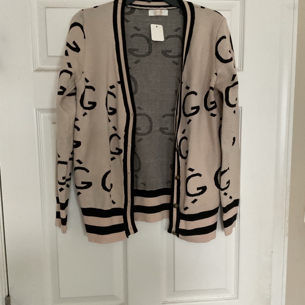 Stylish Beige and Black Women's Sweater